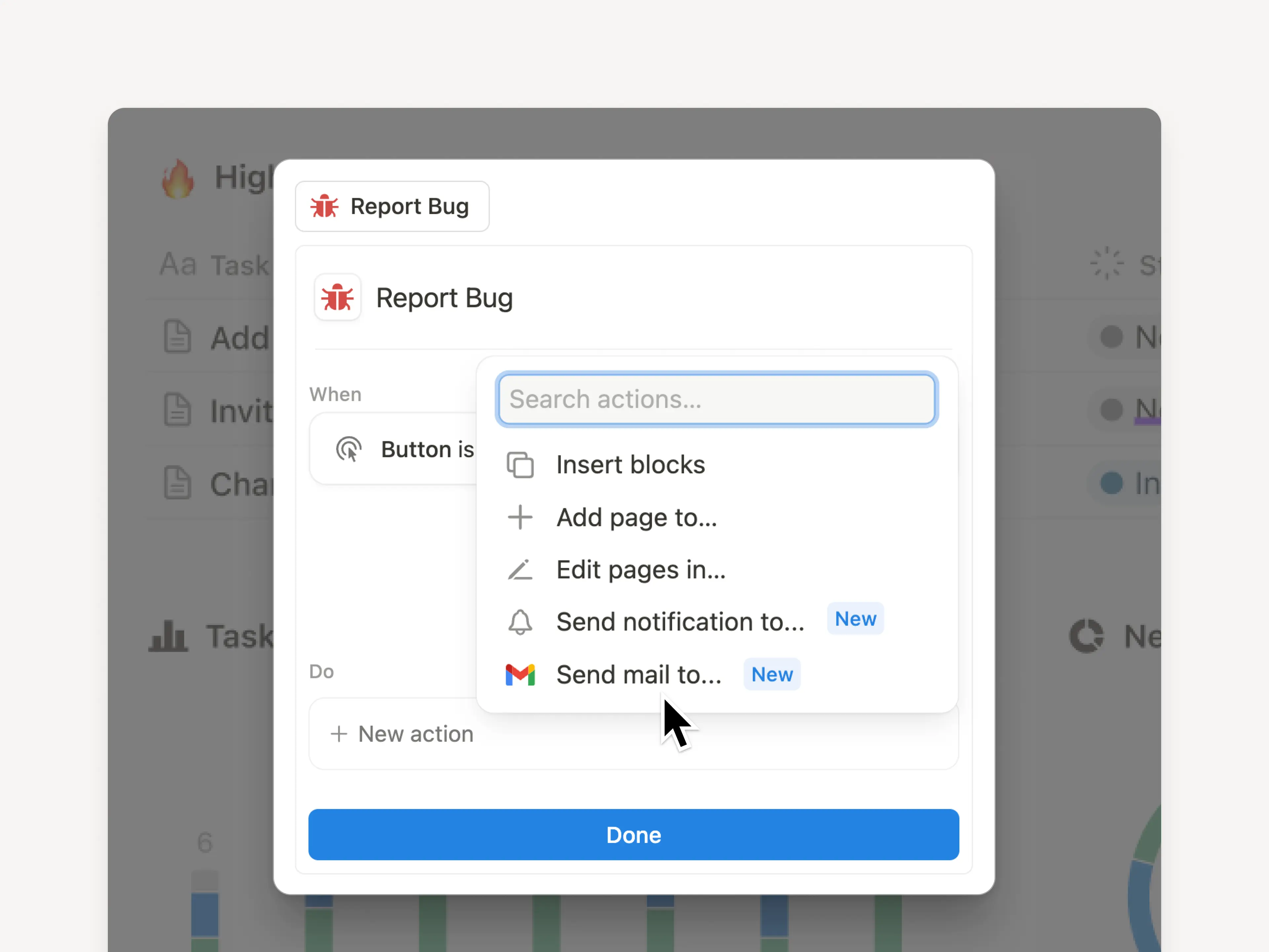 Nuevas notificaciones de botones (en la aplicación, Gmail)