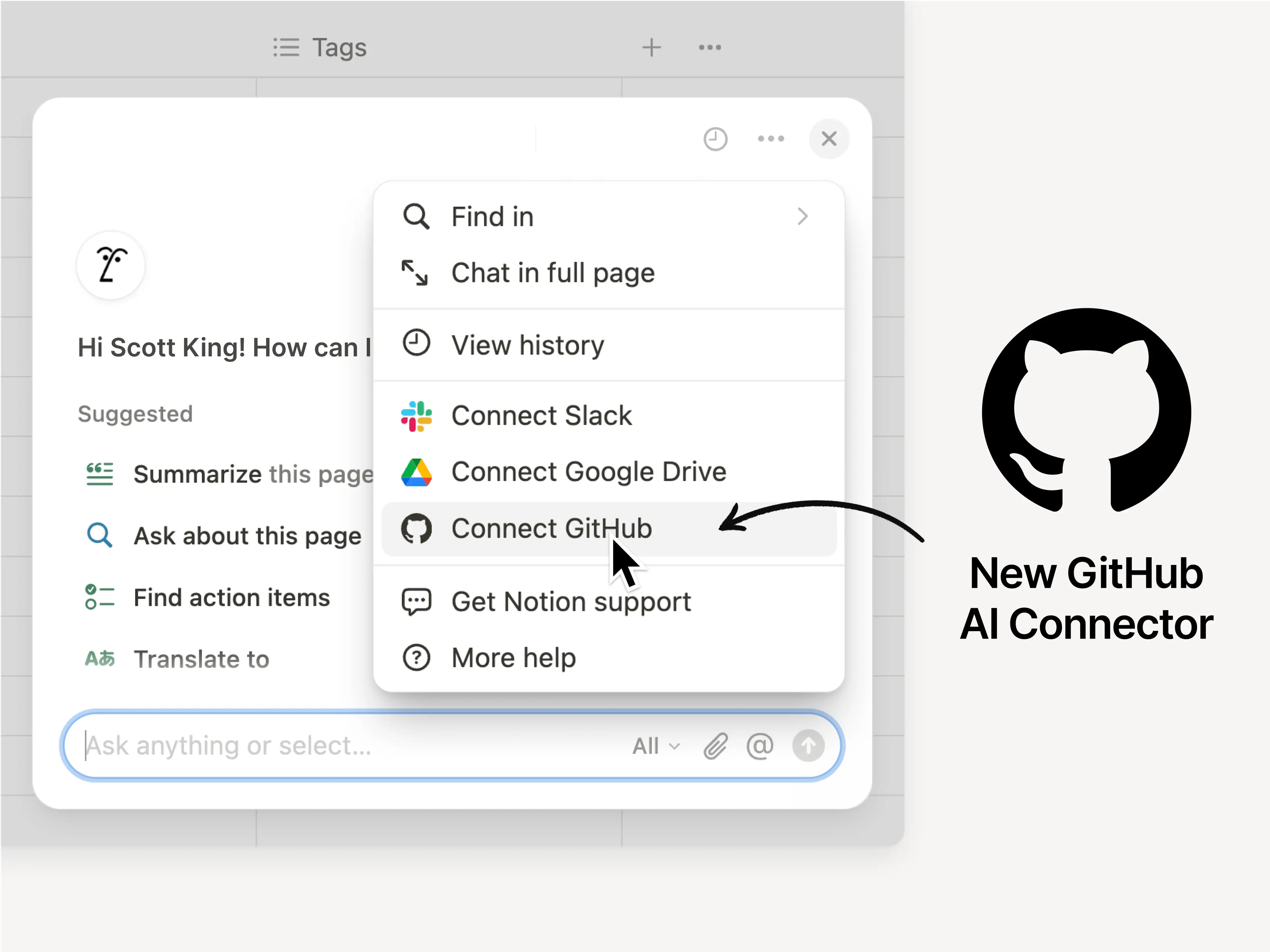 Conector de la IA para GitHub (beta)