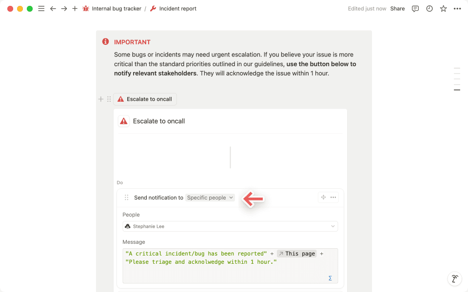 Personaliza las fórmulas para determinar quién recibe notificaciones y qué mensajes ven.